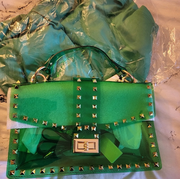 Green transparent purse - Picture 2 of 5